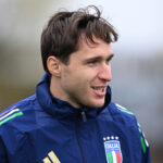 NEW YORK, NEW YORK - MARCH 23: Federico Chiesa of Italy arrives before Italy training session at NY Red Bulls TG on March 23, 2024 in New York, New York. (Photo by Claudio Villa/Getty Images)