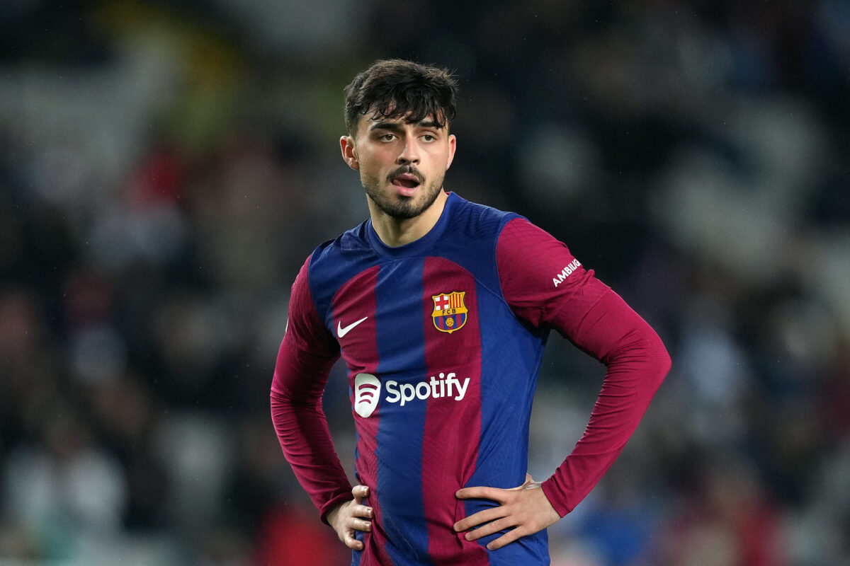 Barcelona star Pedri unlikely to move to Liverpool in the summer, says Fabrizio Romano.  (Photo by Alex Caparros/Getty Images)