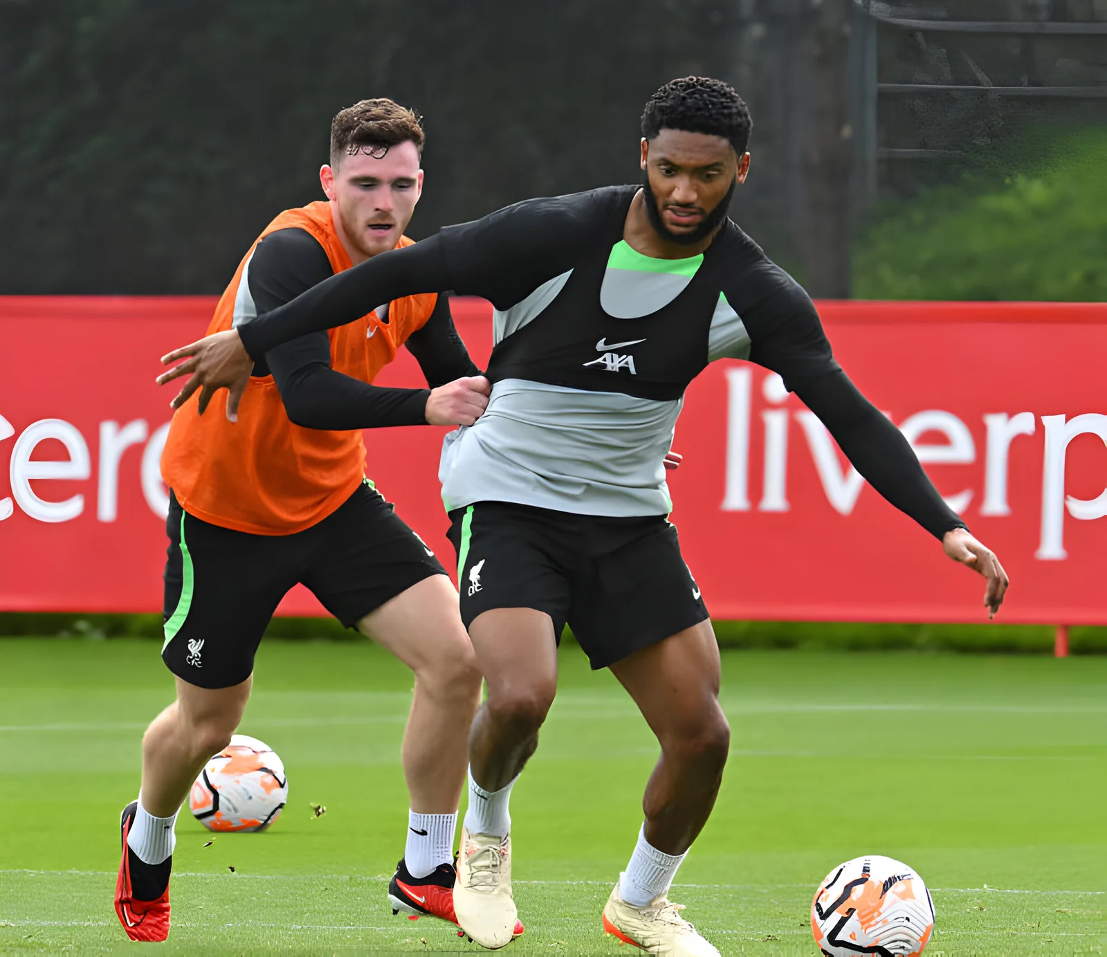 Joe Gomez replaced Andy Robertson for Liverpool against Aston Villa because of a niggle.