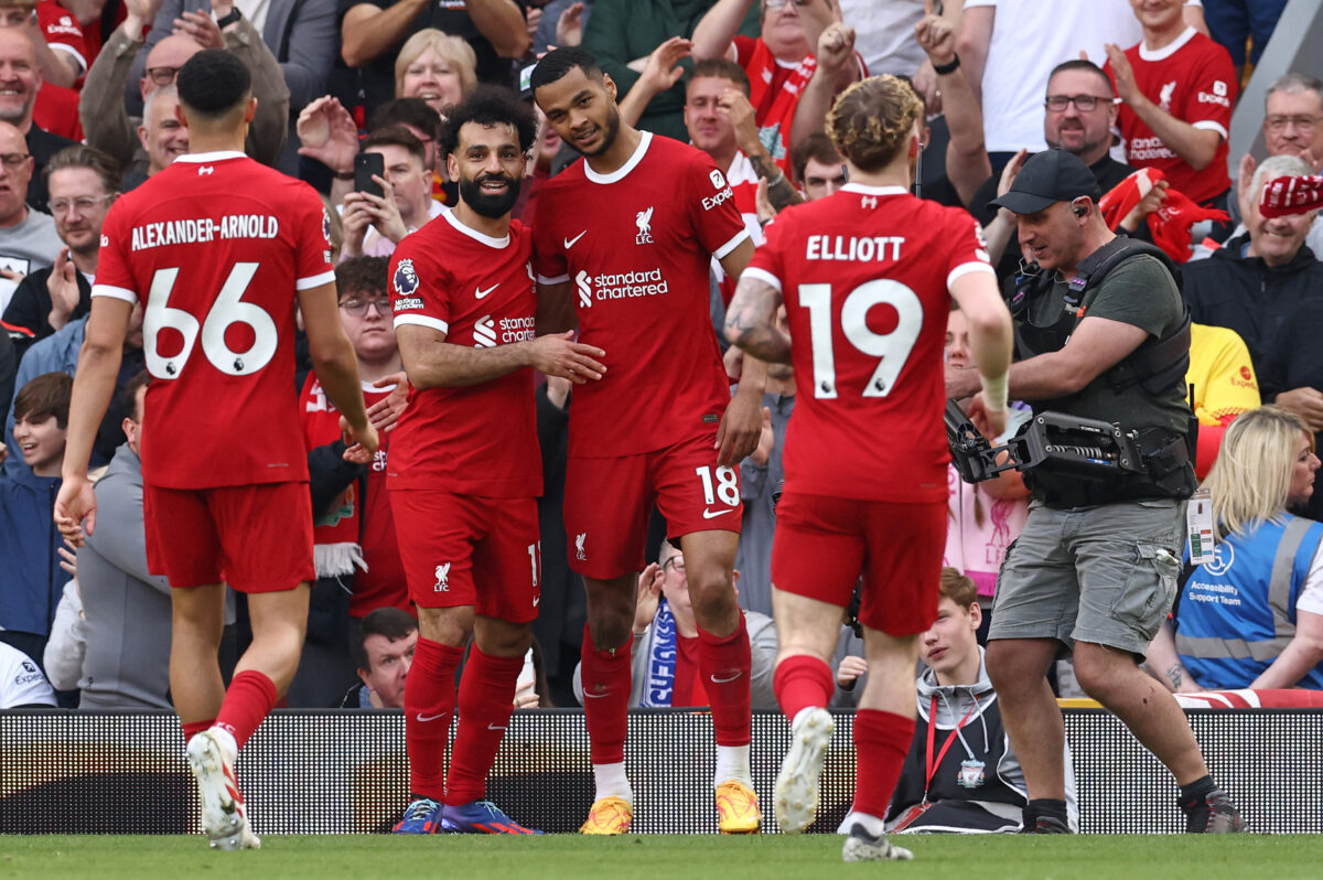 Liverpool star Cody Gakpo continued to shine despite Liverpool's stumbling form at the end of the last season.  (Photo by DARREN STAPLES/AFP via Getty Images)