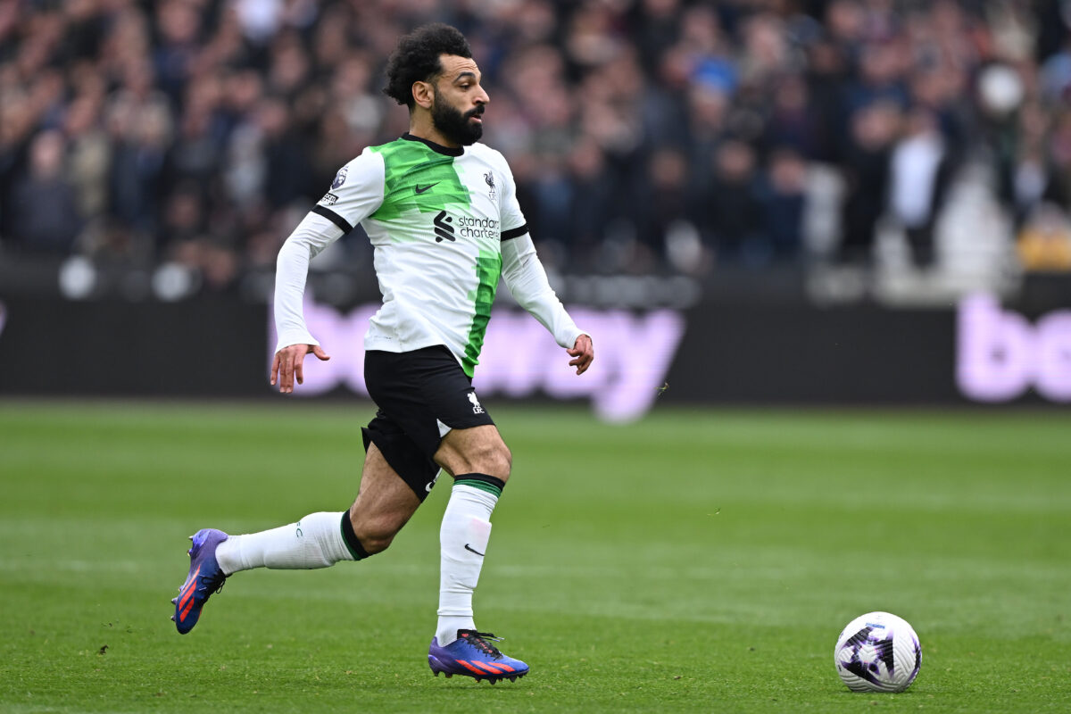 Liverpool needs to extend the contract of Mohamed Salah or risk losing him for free. (Photo by Mike Hewitt/Getty Images)
