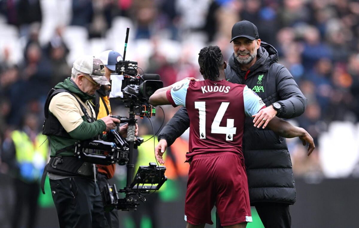 West Ham United star Mohammed Kudus perfectly fits the profile that new Liverpool head coach Arne Slot requires. (Photo by Justin Setterfield/Getty Images)
