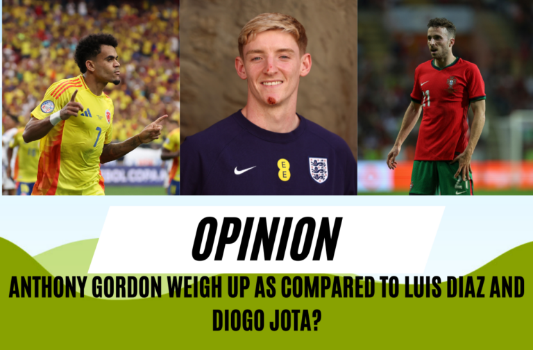 Opinion: What does Anthony Gordon's possible arrival mean for Diogo Jota and Luis Diaz?