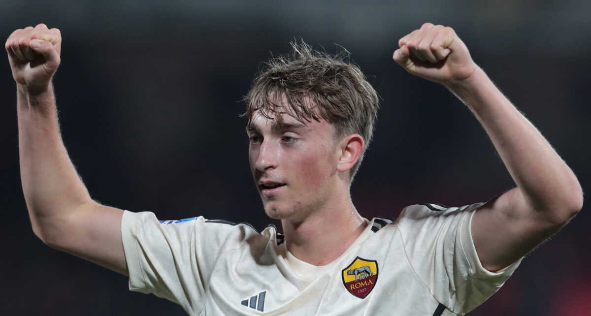 Dean Huijsen's stock has risen following a solid loan spell with AS Roma. (Photo by Emilio Andreoli/Getty Images)