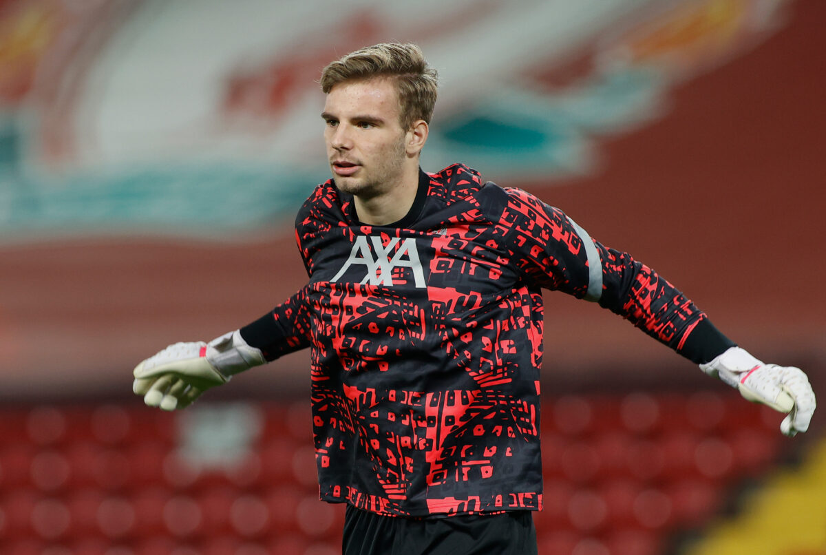 Liverpool star Caoimhin Kelleher seeks regular first-team football which is hard to accomplish alongside legendary goalkeeper Alisson Becker. (Photo by Phil Noble - Pool/Getty Images)