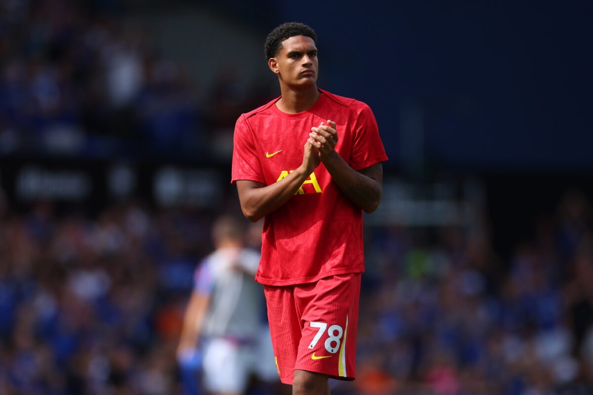 Liverpool defender Jarrel Quansah (Photo by Marc Atkins/Getty Images)