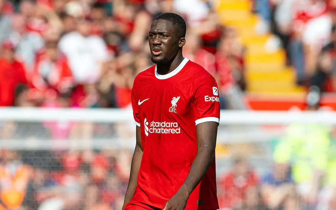 Liverpool star Ibrahima Konate scored his first Premier League goal through a fantastic header against Wolves this season. 