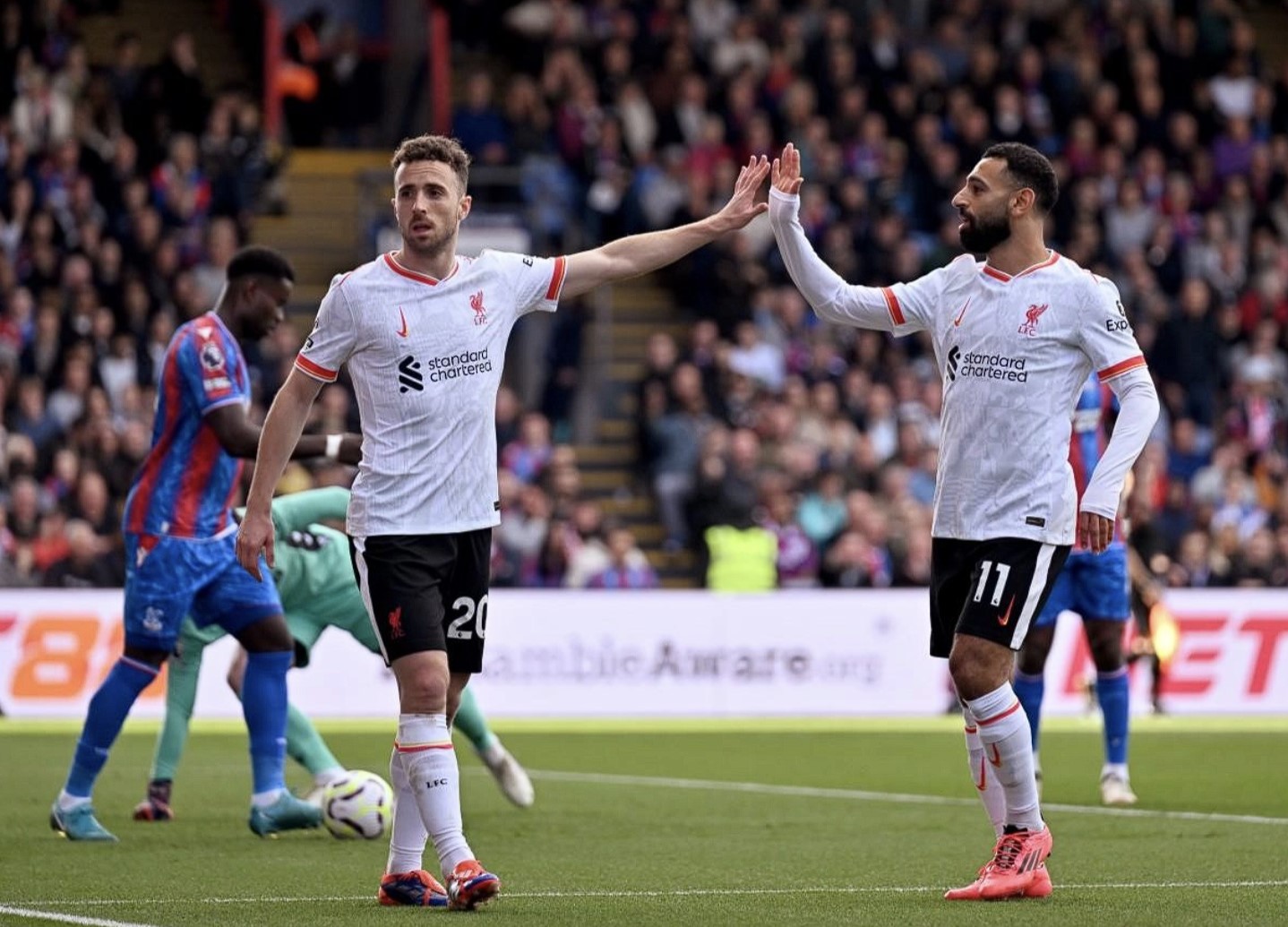 Diogo Jota and Mohamed Salah (Credit: Liverpoolfc.com)