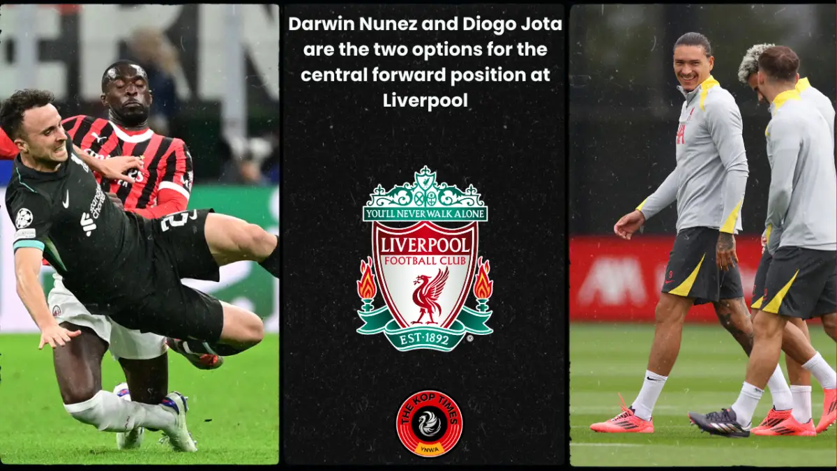 Diogo Jota and Darwin Nunez of Liverpool