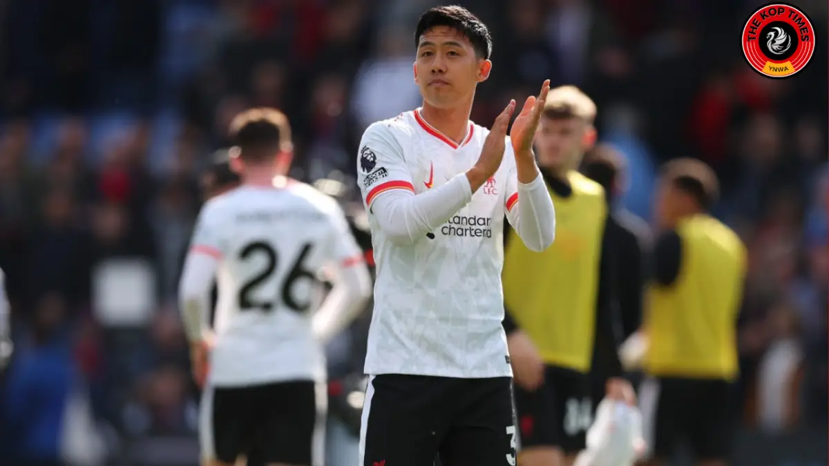 Liverpool star Wataru Endo is a transfer target for Inter Milan. (Photo by Julian Finney/Getty Images)