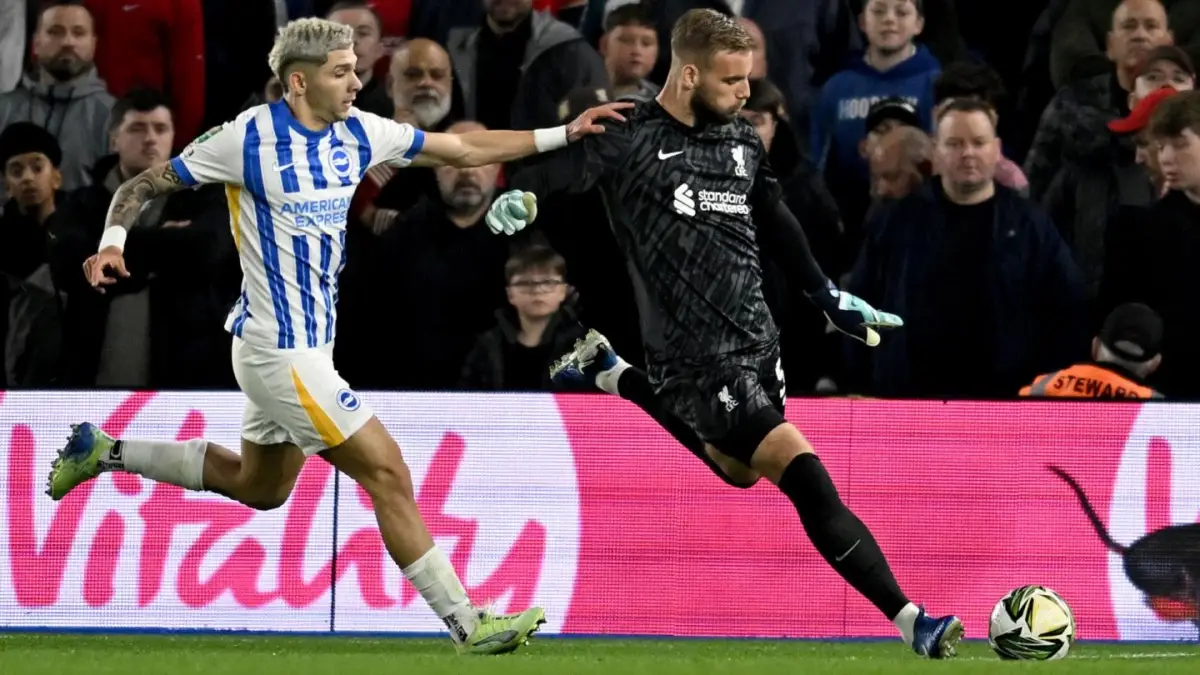 Liverpool goalkeeper Vitezslav Jaros delivered a sensational performance against Brighton & Hove Albion (Photo Credit: Liverpoolfc.com)