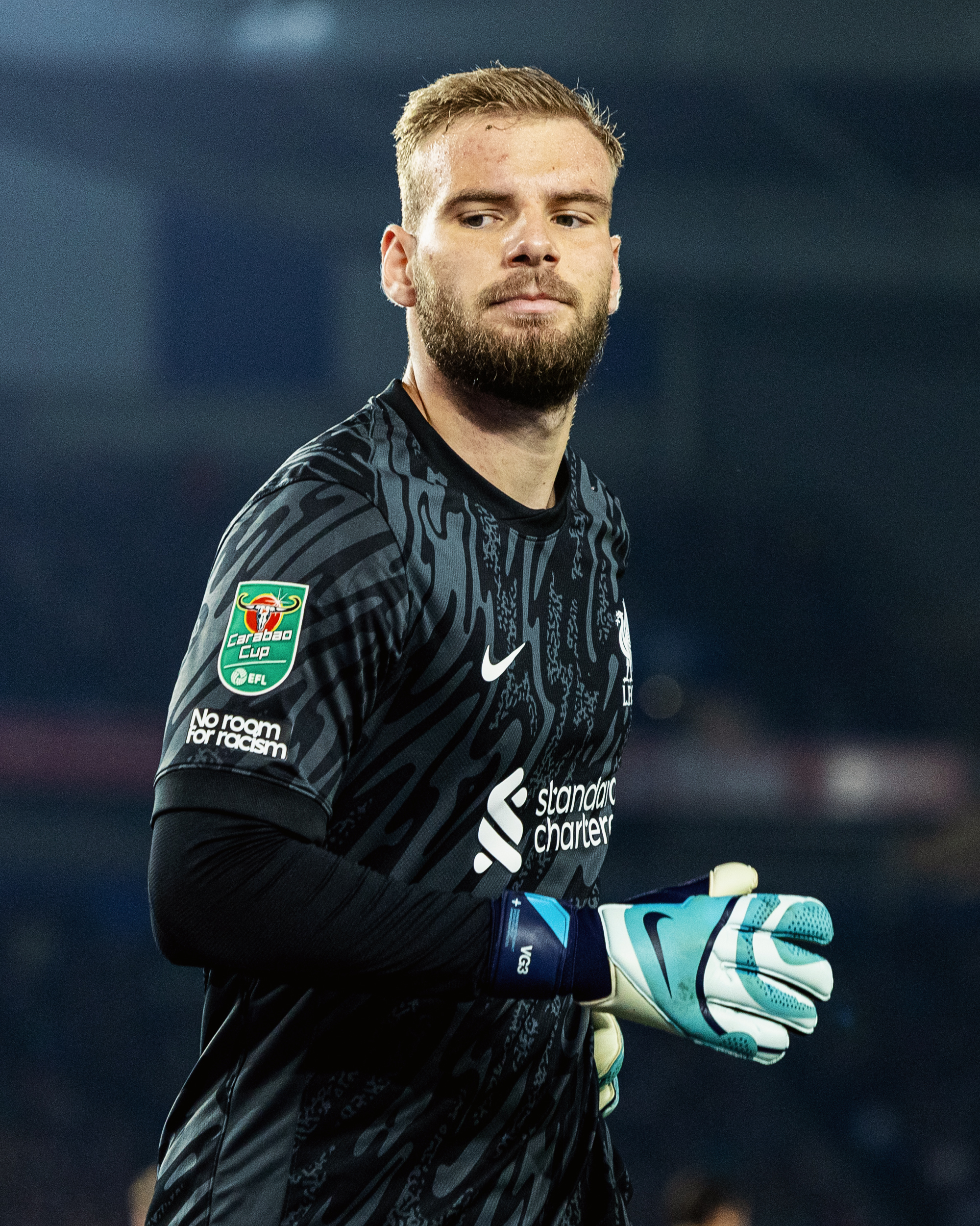 Vitezslav Jaros showed Liverpool his quality against Brighton. (Photo Credit: @lfc/x)