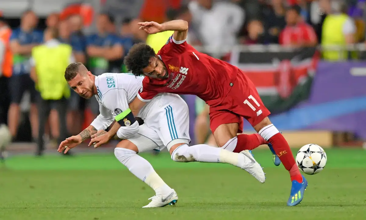 Real Madrid legend Sergio Ramos performed an arm grappling takedown manoeuvre on Liverpool legend Mohamed Salah that dislocated his shoulder. The Spaniard survived any disciplinary action for his heinous and intentional move on the Egyptian. Liverpool legend Jurgen Klopp believes that Ramos lacks the moral comprehension of his actions. (Photograph: Pixathlon/Rex/Shutterstock)