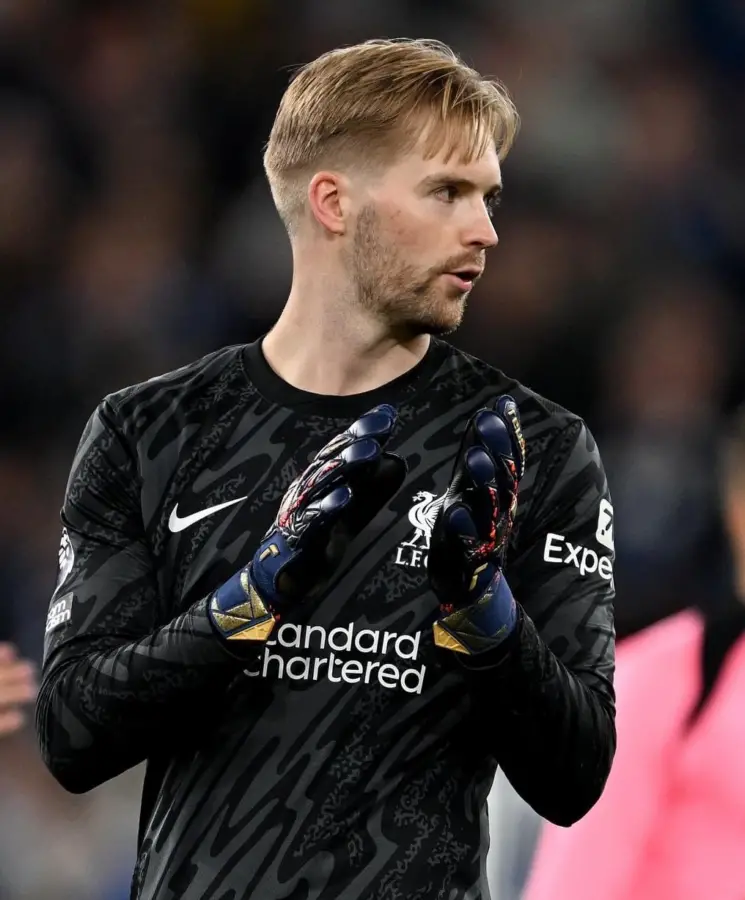 Liverpool goalkeeper Caoimhin Kelleher delivered an outstanding performance against Aston Villa, continuing his impressive form in the absence of Alisson Becker. (Credit: Liverpool FC)