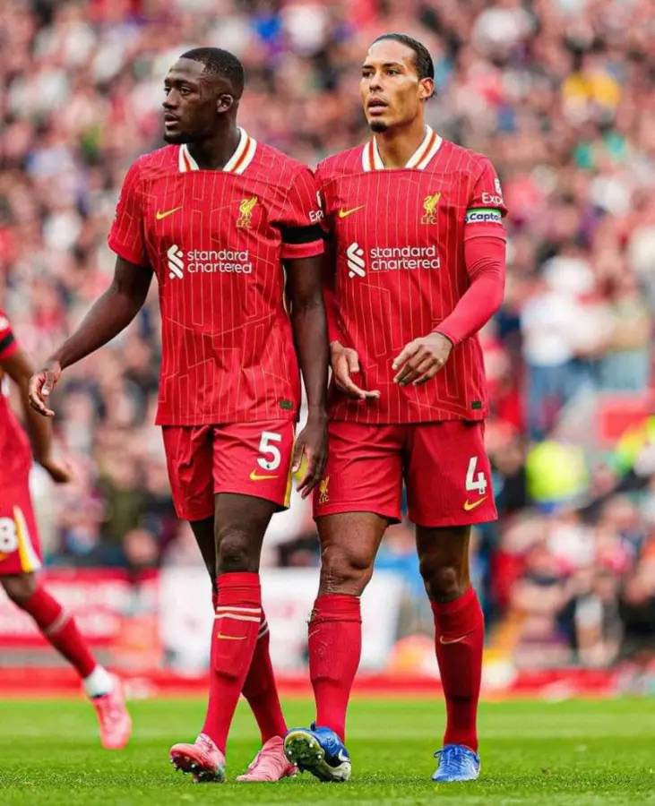 Liverpool star Ibrahima Konate and captain Virgil van Dijk have established a formidable defensive partnership this season.