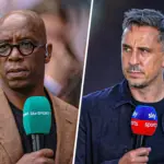 Ian Wright and Gary Neville