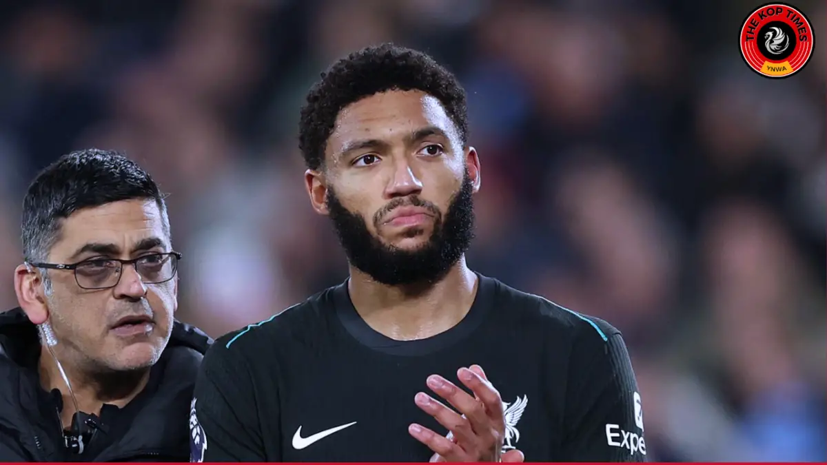 Liverpool star Joe Gomez suffered a hamstring injury against West Ham United in the 0-5 away victory.