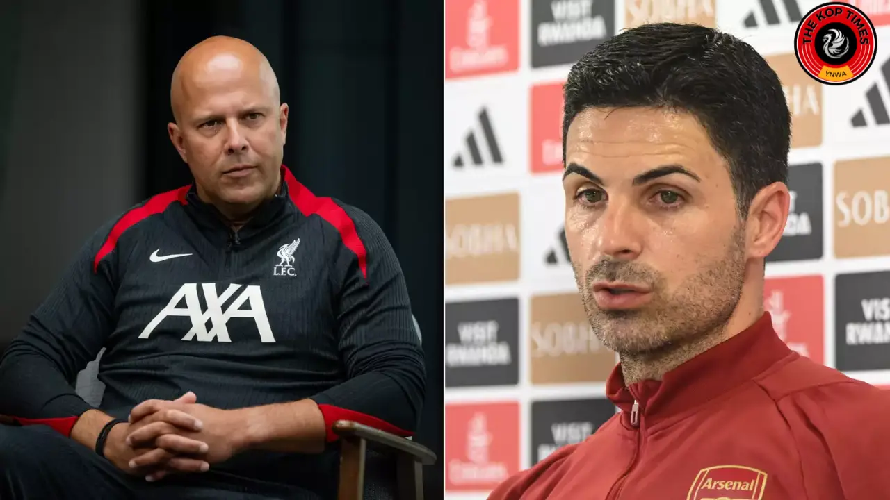 Mikel Arteta and Arne Slot