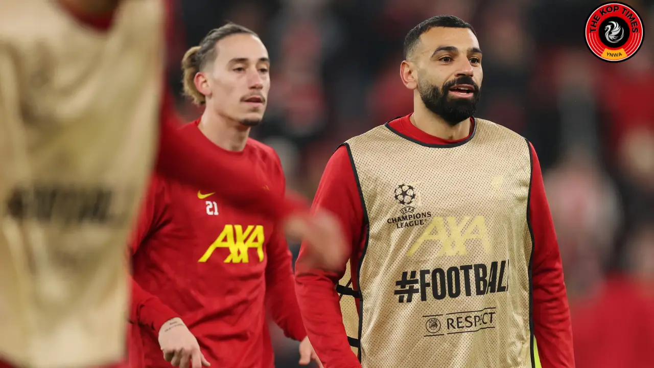 Kostas Tsimikas and Mohamed Salah